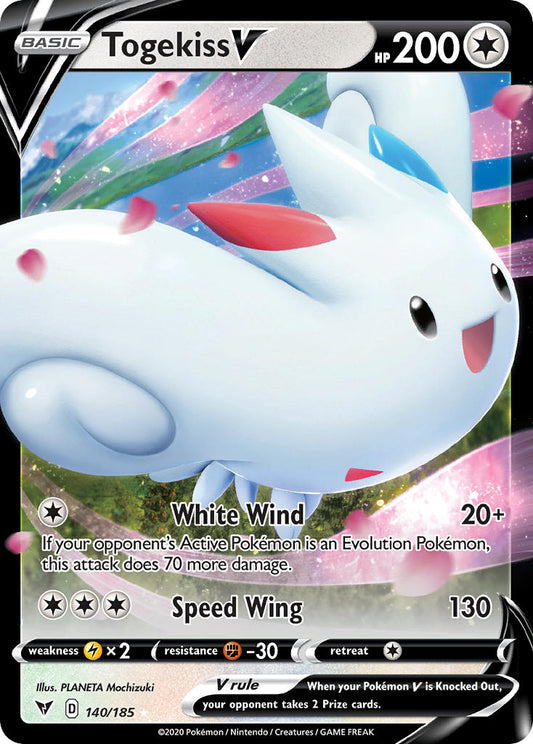 (140/185) Pokemon TCG Vivid Voltage Single: Togekiss V  Ultra Rare