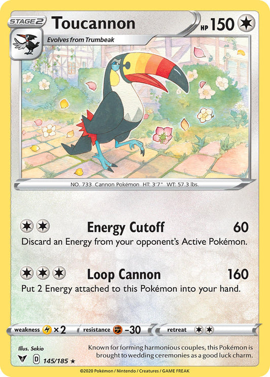 (145/185) Pokemon TCG Vivid Voltage Single: Toucannon Reverse Holo Rare