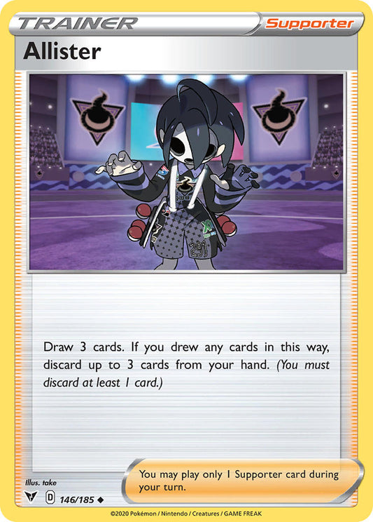 (146/185) Pokemon TCG Vivid Voltage Single: Allister  Uncommon