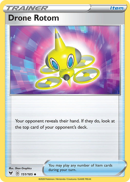 (151/185) Pokemon TCG Vivid Voltage Single: Drone Rotom Reverse Holo Uncommon