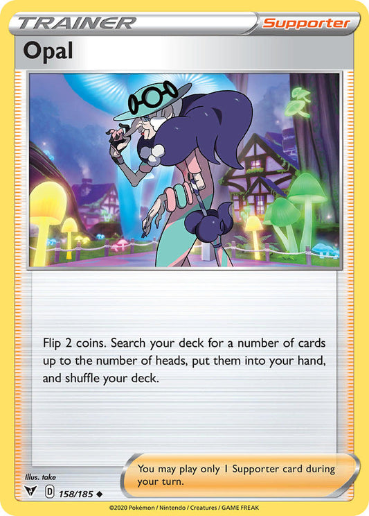 (158/185) Pokemon TCG Vivid Voltage Single: Opal Reverse Holo Uncommon
