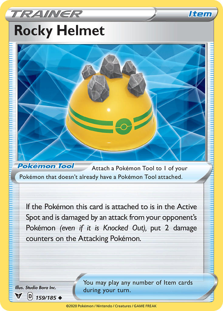 (159/185) Pokemon TCG Vivid Voltage Single: Rocky Helmet  Uncommon