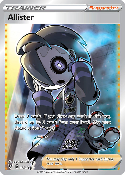 (179/185) Pokemon TCG Vivid Voltage Single: Allister  Ultra Rare
