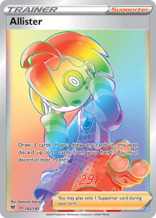 (192/185) Pokemon TCG Vivid Voltage Single: Allister  Secret Rare