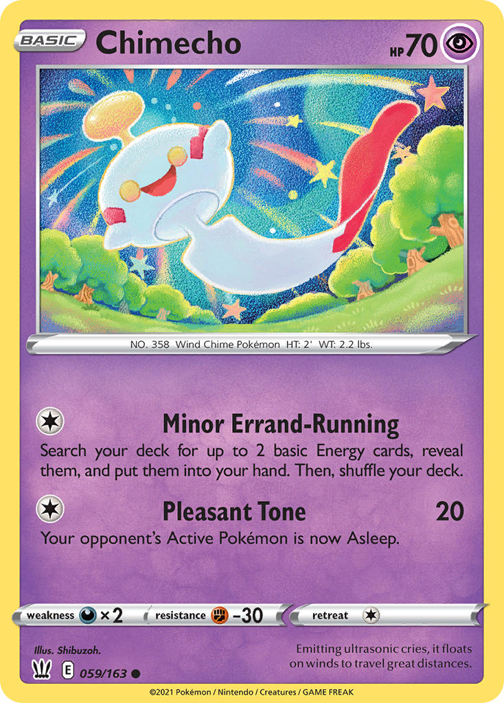 (059/163) Pokemon TCG Battle Styles Single: Chimecho  Common