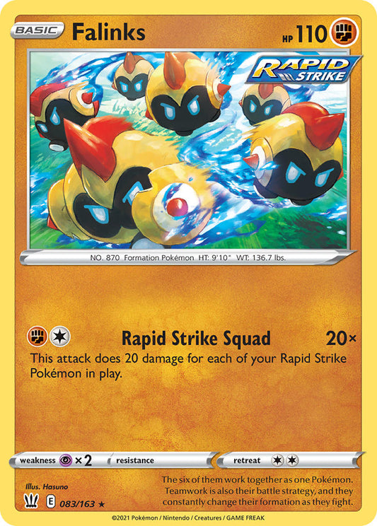 (083/163) Pokemon TCG Battle Styles Single: Falinks Reverse Holo Rare