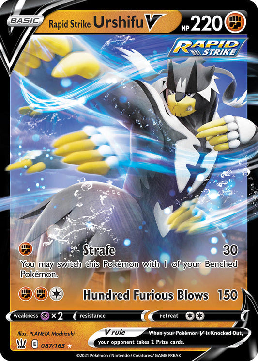 (087/163) Pokemon TCG Battle Styles Single: Rapid Strike Urshifu V  Ultra Rare