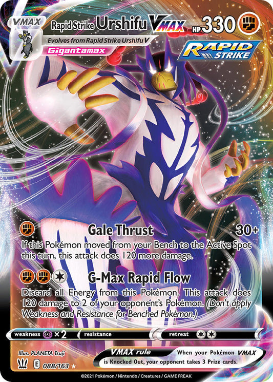 (088/163) Pokemon TCG Battle Styles Single: Rapid Strike Urshifu VMAX  Ultra Rare