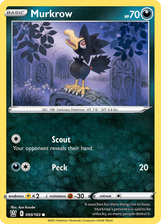 (093/163) Pokemon TCG Battle Styles Single: Murkrow  Common