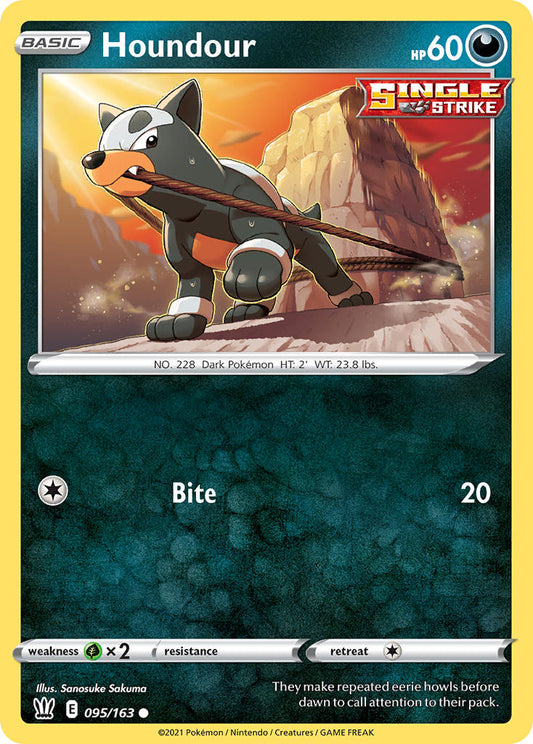 (095/163) Pokemon TCG Battle Styles Single: Houndour  Common