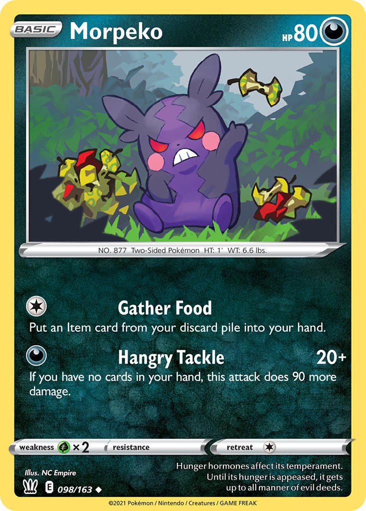 (098/163) Pokemon TCG Battle Styles Single: Morpeko  Uncommon