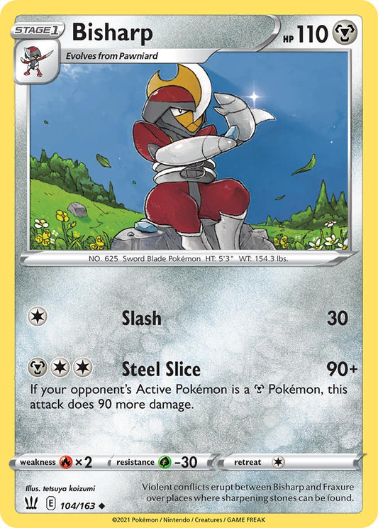 (104/163) Pokemon TCG Battle Styles Single: Bisharp  Uncommon