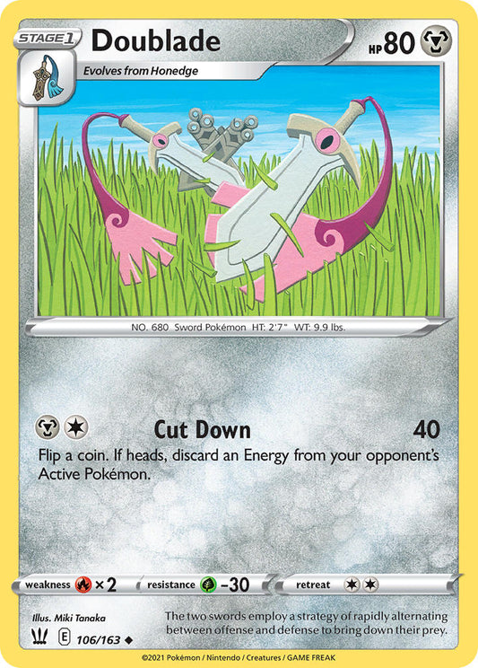 (106/163) Pokemon TCG Battle Styles Single: Doublade  Uncommon