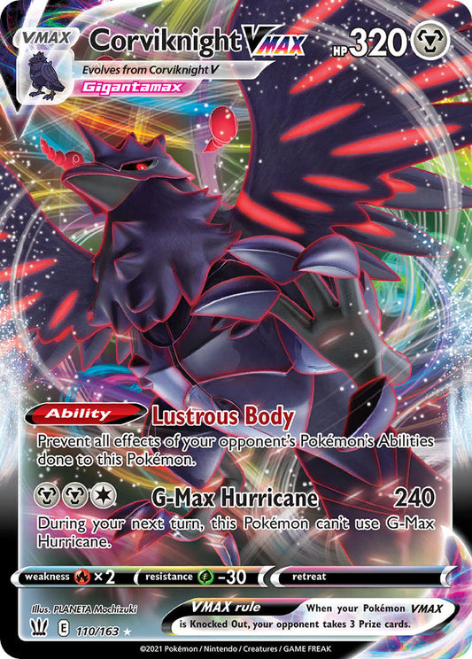 (110/163) Pokemon TCG Battle Styles Single: Corviknight VMAX  Ultra Rare