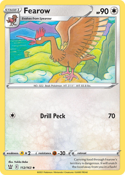(112/163) Pokemon TCG Battle Styles Single: Fearow  Uncommon