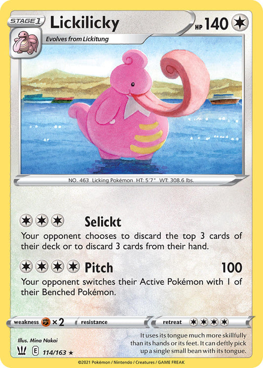 (114/163) Pokemon TCG Battle Styles Single: Lickilicky  Rare