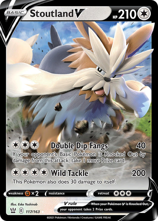 (117/163) Pokemon TCG Battle Styles Single: Stoutland V  Ultra Rare