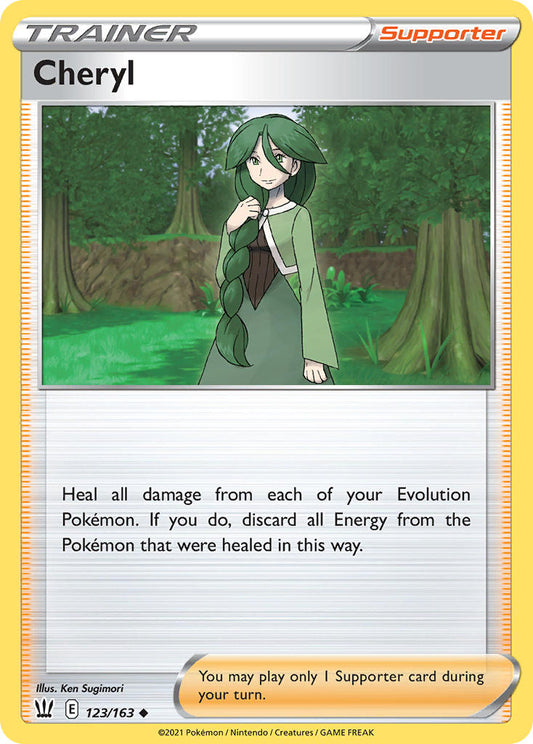 (123/163) Pokemon TCG Battle Styles Single: Cheryl  Uncommon