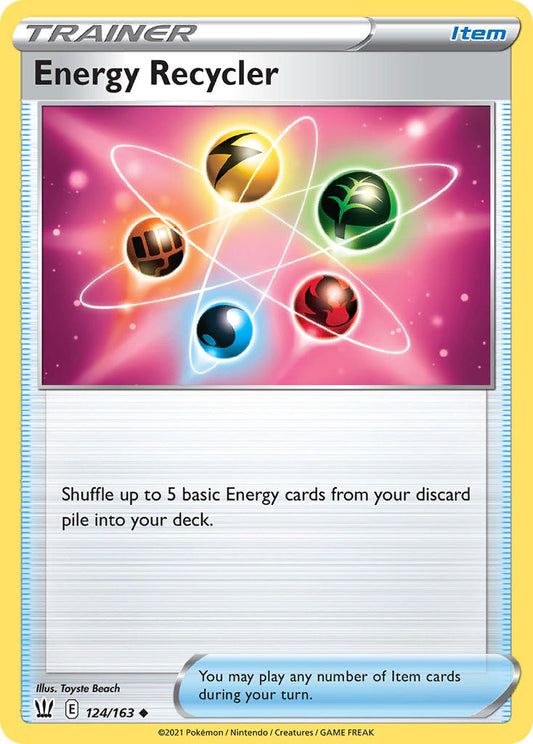 (124/163) Pokemon TCG Battle Styles Single: Energy Recycler  Uncommon