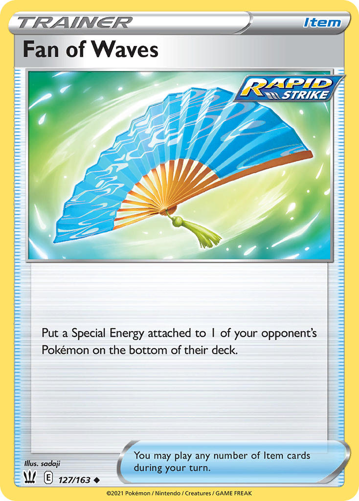 (127/163) Pokemon TCG Battle Styles Single: Fan of Waves Reverse Holo Uncommon