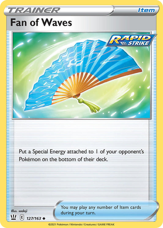 (127/163) Pokemon TCG Battle Styles Single: Fan of Waves Reverse Holo Uncommon