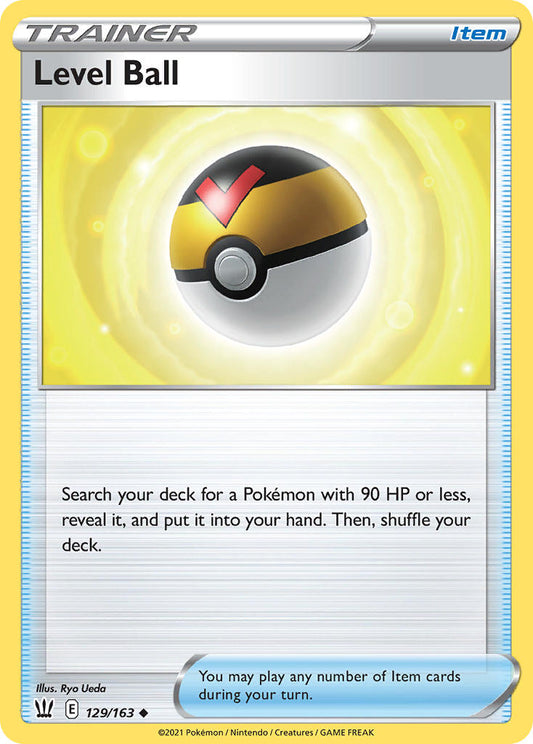 (129/163) Pokemon TCG Battle Styles Single: Level Ball Reverse Holo Uncommon