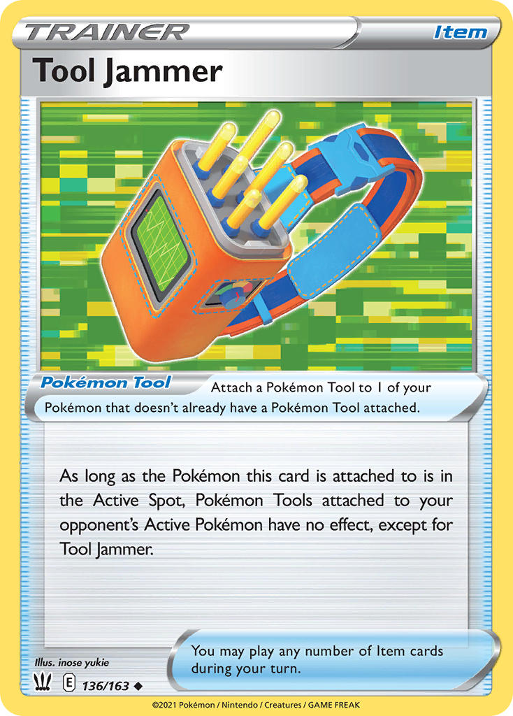 (136/163) Pokemon TCG Battle Styles Single: Tool Jammer Reverse Holo Uncommon