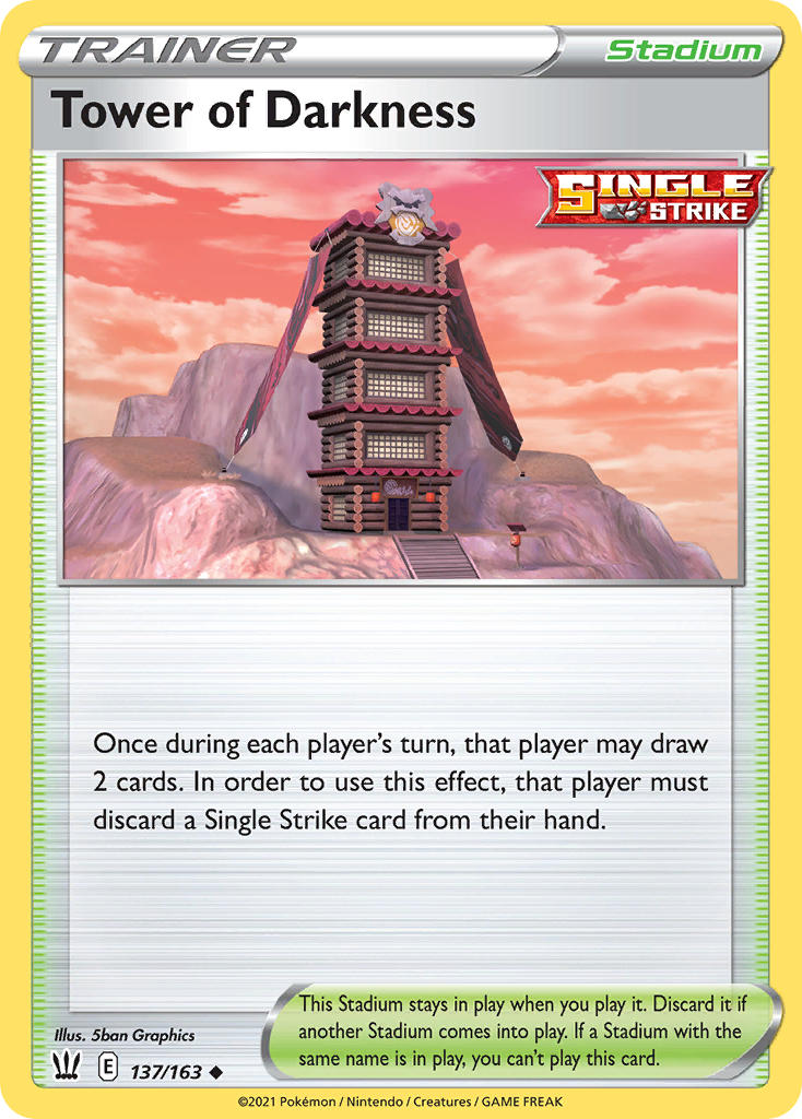 (137/163) Pokemon TCG Battle Styles Single: Tower of Darkness  Uncommon