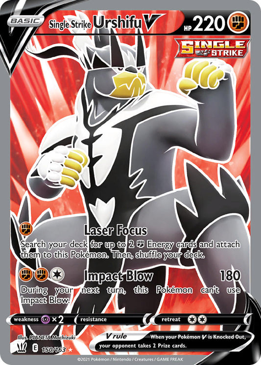 (150/163) Pokemon TCG Battle Styles Single: Single Strike Urshifu V  Ultra Rare