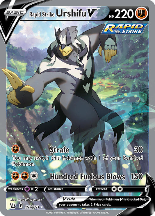 (153/163) Pokemon TCG Battle Styles Single: Rapid Strike Urshifu V  Ultra Rare
