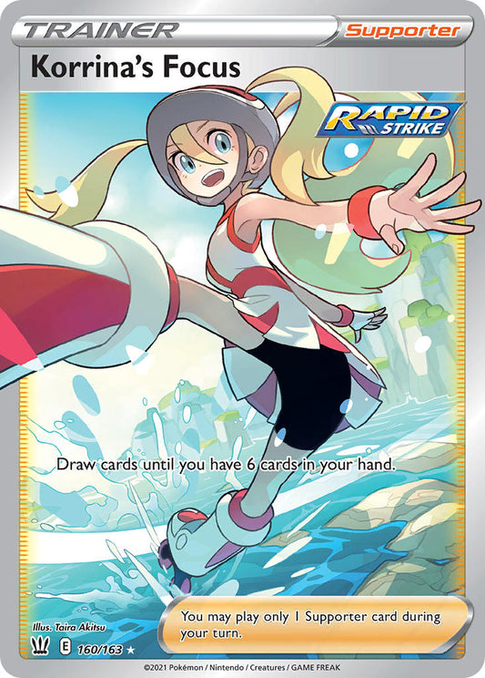 (160/163) Pokemon TCG Battle Styles Single: Korrina's Focus  Ultra Rare