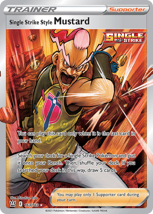 (163/163) Pokemon TCG Battle Styles Single: Single Strike Style Mustard  Ultra Rare