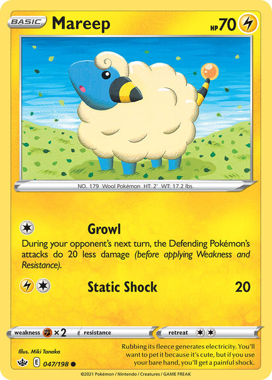 (047/198) Pokemon TCG Chilling Reign Single: Mareep  Common