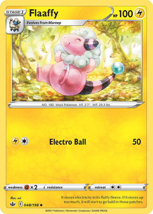 (048/198) Pokemon TCG Chilling Reign Single: Flaaffy Reverse Holo Uncommon
