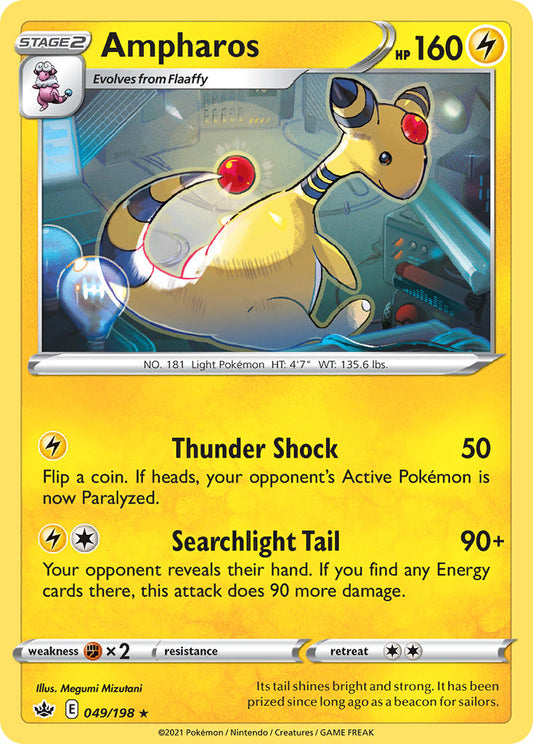 (049/198) Pokemon TCG Chilling Reign Single: Ampharos  Rare