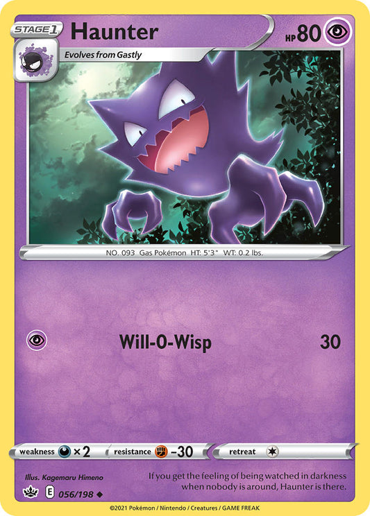 (056/198) Pokemon TCG Chilling Reign Single: Haunter Reverse Holo Uncommon