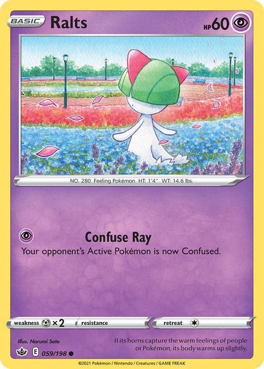(059/198) Pokemon TCG Chilling Reign Single: Ralts  Common