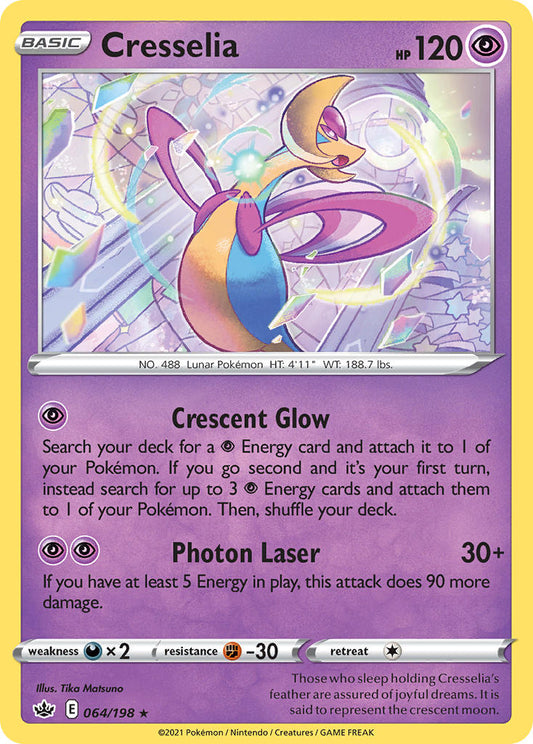 (064/198) Pokemon TCG Chilling Reign Single: Cresselia Reverse Holo Holo Rare