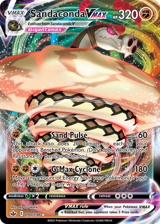 (090/198) Pokemon TCG Chilling Reign Single: Sandaconda VMAX  Ultra Rare