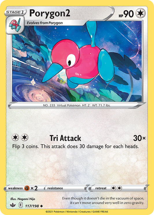 (117/198) Pokemon TCG Chilling Reign Single: Porygon2 Reverse Holo Uncommon