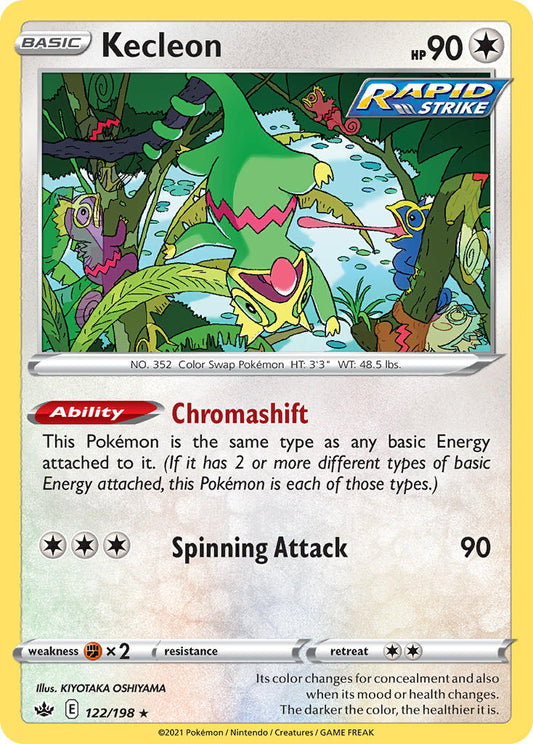 (122/198) Pokemon TCG Chilling Reign Single: Kecleon Reverse Holo Rare