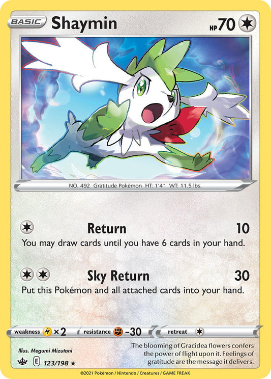 (123/198) Pokemon TCG Chilling Reign Single: Shaymin Reverse Holo Holo Rare