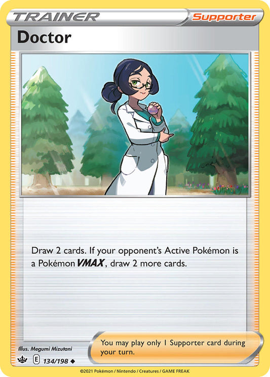 (134/198) Pokemon TCG Chilling Reign Single: Doctor  Uncommon