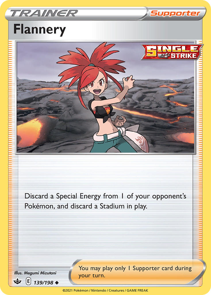 (139/198) Pokemon TCG Chilling Reign Single: Flannery Reverse Holo Uncommon