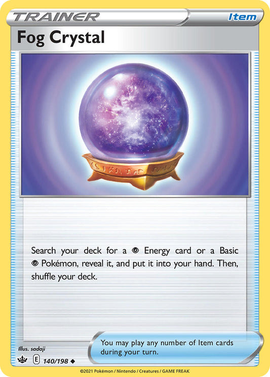 (140/198) Pokemon TCG Chilling Reign Single: Fog Crystal  Uncommon