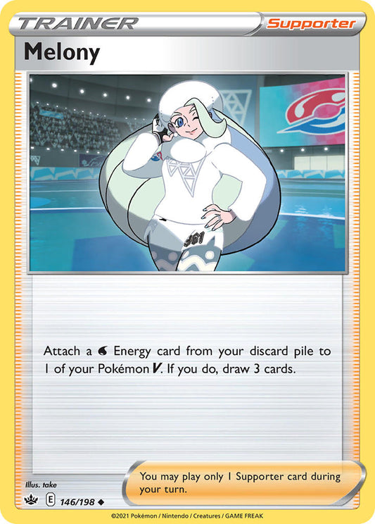 (146/198) Pokemon TCG Chilling Reign Single: Melony Reverse Holo Uncommon