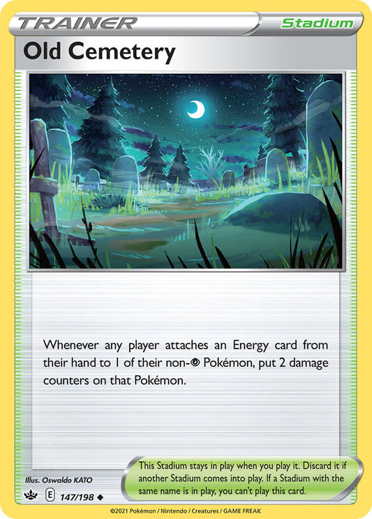 (147/198) Pokemon TCG Chilling Reign Single: Old Cemetery Reverse Holo Uncommon