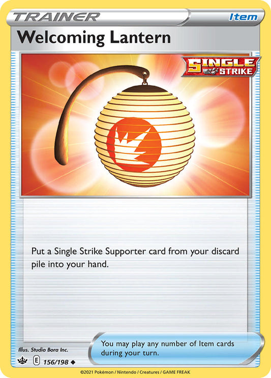 (156/198) Pokemon TCG Chilling Reign Single: Welcoming Lantern  Uncommon