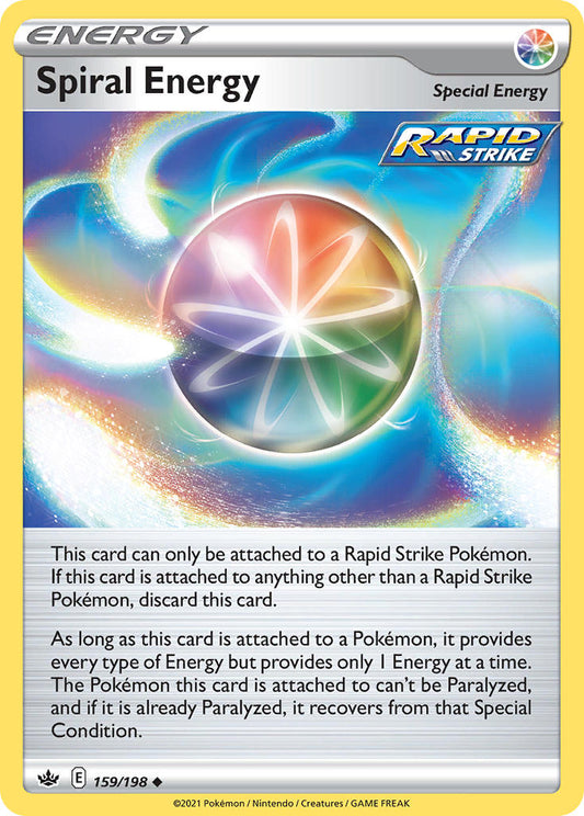 (159/198) Pokemon TCG Chilling Reign Single: Spiral Energy  Uncommon