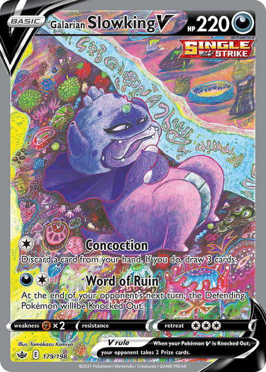 (179/198) Pokemon TCG Chilling Reign Single: Galarian Slowking V  Ultra Rare